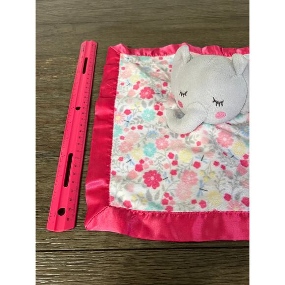 Parent's Choice Grey Elephant on Flowered‎ Blanket Lovey - Picture 5 of 5